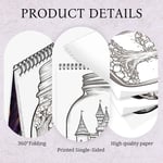 🎨✍️ كتب تلوين للكبار لتخفيف التوتر (✨غلاف مقوى)