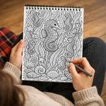 🎨✍️ كتب تلوين للكبار لتخفيف التوتر (✨غلاف مقوى)