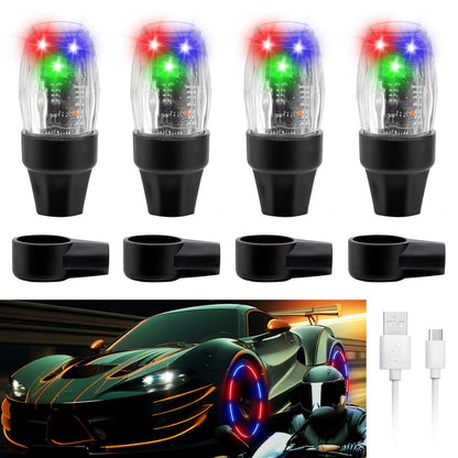 🔥 4 قطع مصابيح LED للعجلات - اجعل سيارتك لا يمكن تجاهلها ليلاً