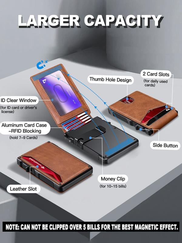 💼🔒محفظة رجالية صغيرة من الألمنيوم الفاخرة بحماية RFID