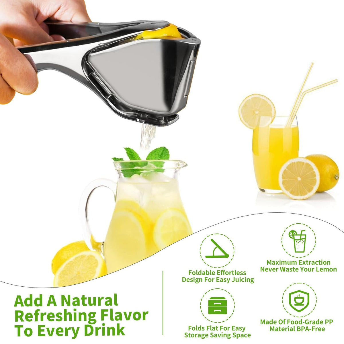 عصارة حمضيات | ستانلس ستيل أو بولي بروبلين 🍋