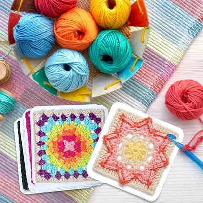 🧶 بطاقات مربعات الجدة • 50 نمط كروشيه إبداعي ✨